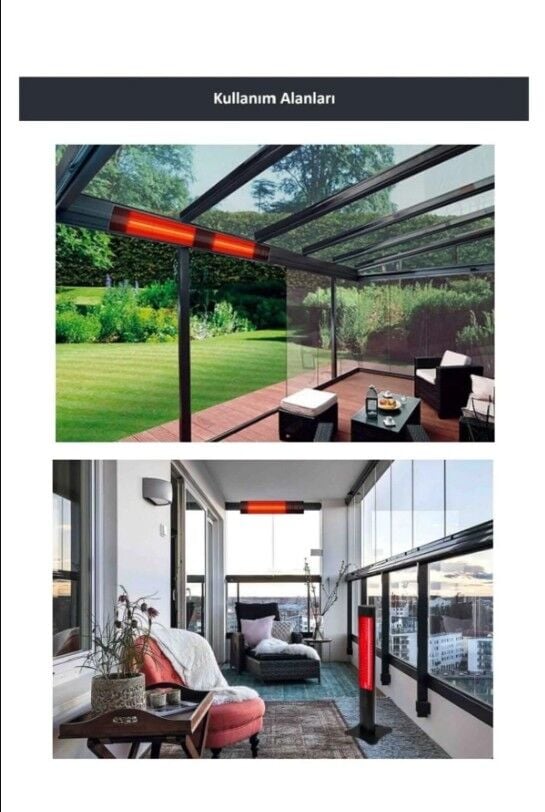 Halogen Black Pro Plus- 3000W - Kumandalı Dış Mekan Isıtıcı
