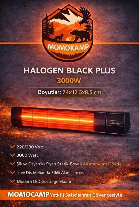 Halogen Black Plus- 3000w - Dış Mekan Isıtıcı